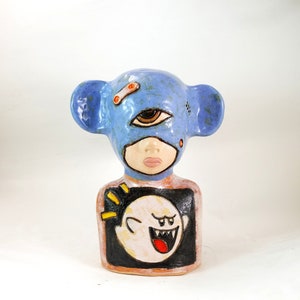 kid 751/ Ceramic Sculpture, Unique Ceramic Figurine