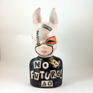 kid 805/ Ceramic Sculpture, Unique Ceramic Figurine