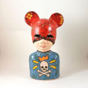 kid 811/ Ceramic Sculpture, Unique Ceramic Figurine