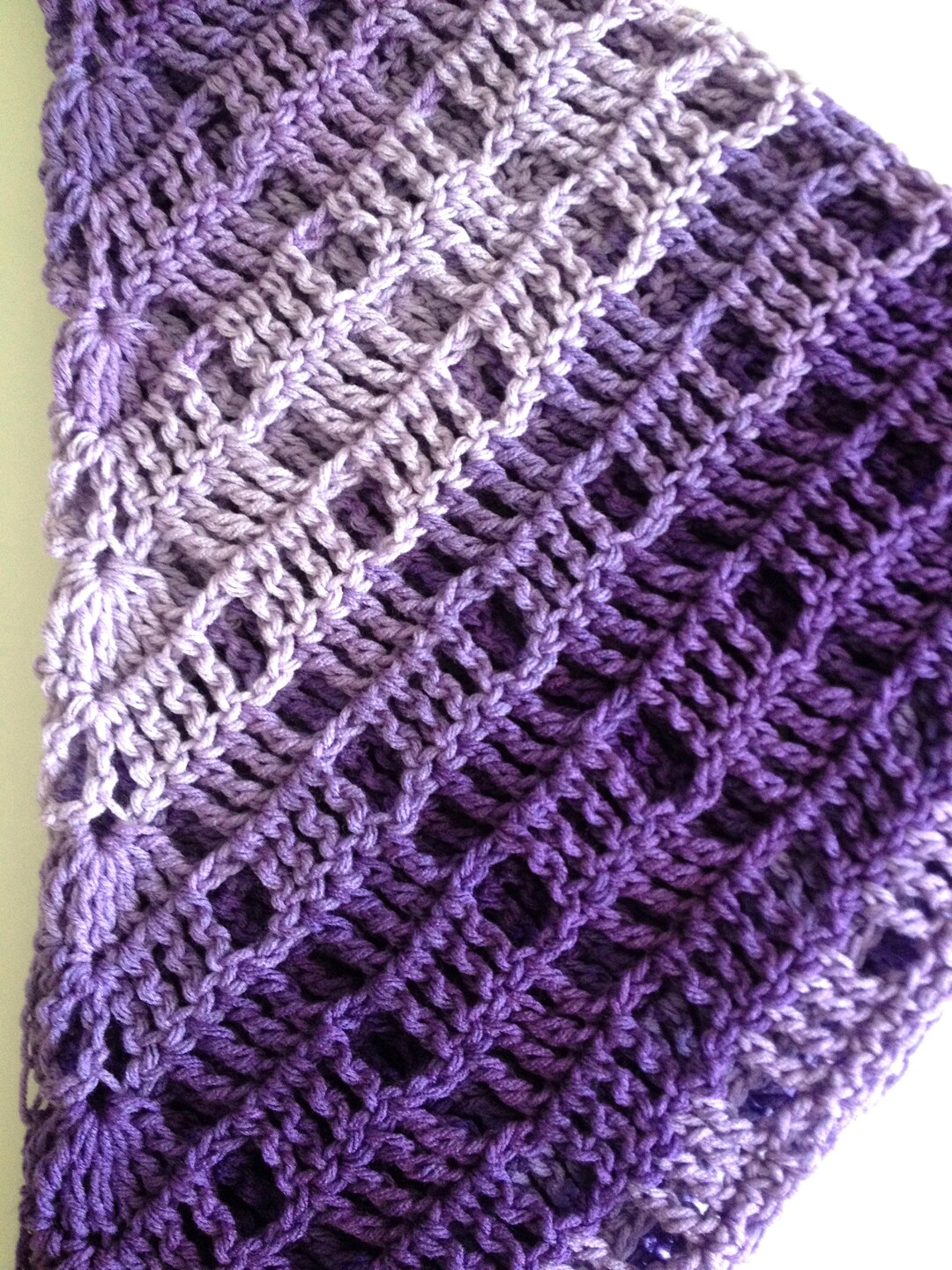 Violet Ombre Shawl Purple Prayer Shawl Triangle Shoulder - Etsy