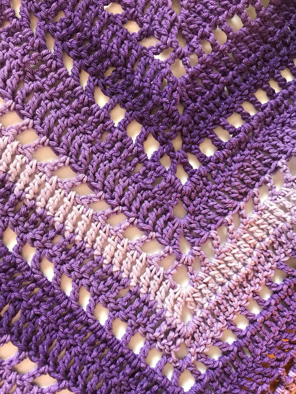 Violet Ombre Shawl, Purple Prayer Shawl, Triangle Shoulder Wrap, Shades ...