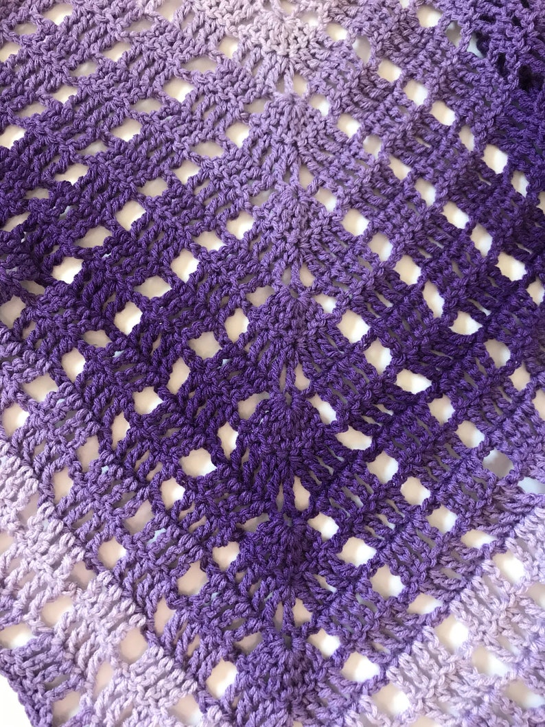 Violet Ombre Shawl Purple Prayer Shawl Triangle Shoulder - Etsy