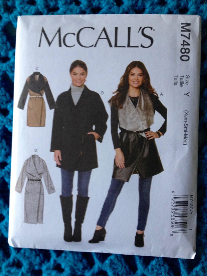 Butterick Sewing Pattern 6423 Misses/' Drop Shoulder Shawl Coat with Pockets