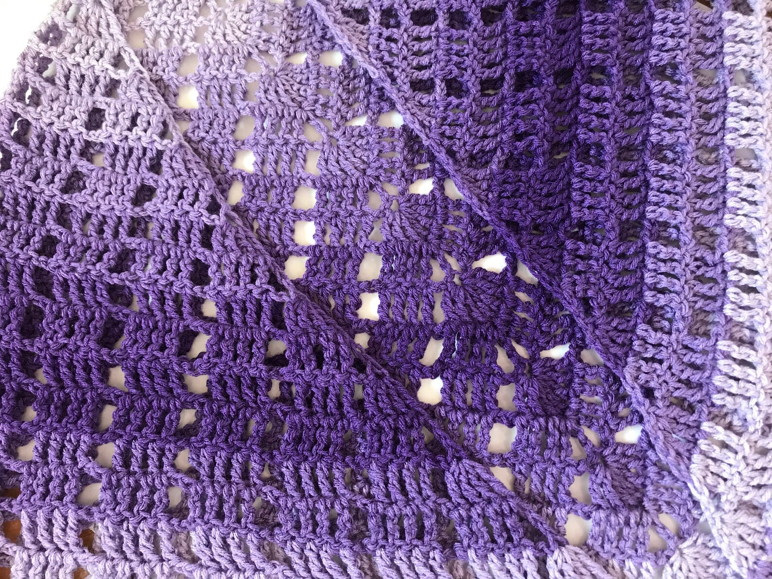Violet Ombre Shawl Purple Prayer Shawl Triangle Shoulder - Etsy