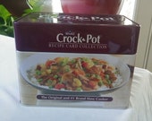 Rival Crock-Pot 76 Recipe Card in a Collection Tin-24 Blank Cards Included