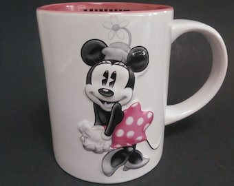 Taza de café vintage de Minnie Mouse / Coleccionable rosa de Disney / Regalo para fans de Disney