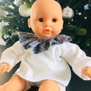 Ruffled collar blouse - Doll&#39;s habit - Clothing for Poupon Corolle 30 cm or Corolle Vanilla Doll 36 cm