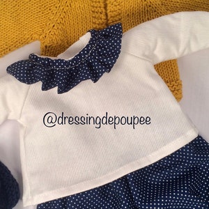 Blouse frill collar - doll dress - clothes for doll Corolla 30 cm or doll Corolla vanilla 36 cm