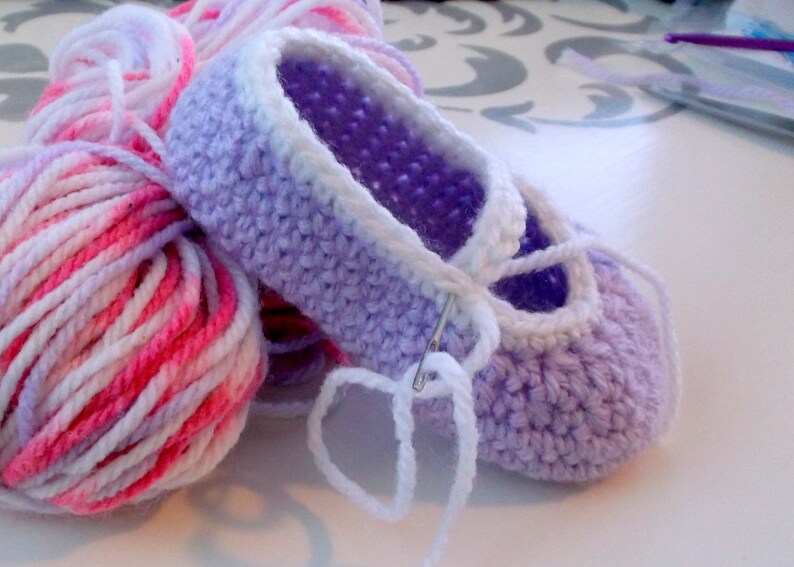 Crochet PATTERN Baby Girl's Booties Sizes 0 12 Months Baby Booties Baby Girl Pattern Baby Girl Bootie Pattern Crochet Pattern image 8