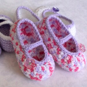 Crochet PATTERN Baby Girl's Booties Sizes 0 12 Months Baby Booties Baby Girl Pattern Baby Girl Bootie Pattern Crochet Pattern image 3