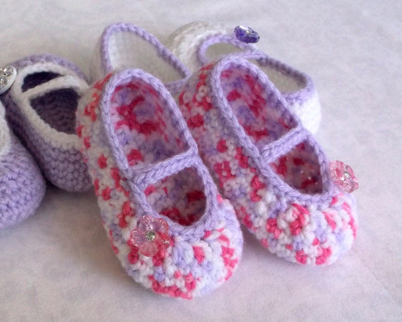 Crochet PATTERN Baby Girl's Booties Sizes 0 12 Months Baby Booties Baby Girl Pattern Baby Girl Bootie Pattern Crochet Pattern image 3