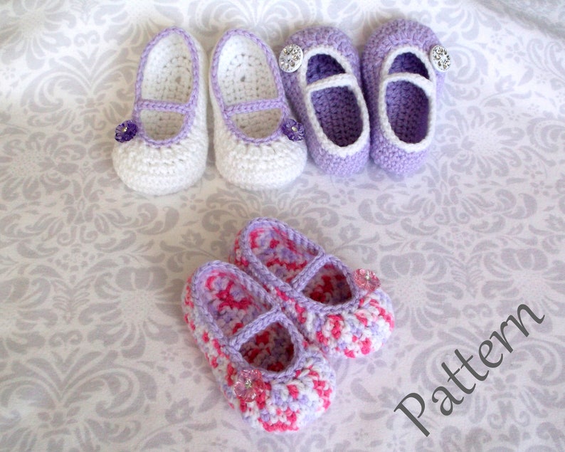 Crochet PATTERN Baby Girl's Booties Sizes 0 12 Months Baby Booties Baby Girl Pattern Baby Girl Bootie Pattern Crochet Pattern image 6