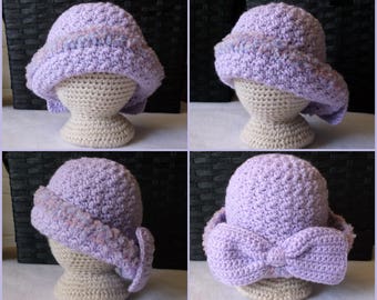 Crochet PATTERN Baby Girl's Hat Pattern Classic Baby Girl's Hat Pattern Brimmed Baby Hat Crochet Pattern Baby Girl Hat Pattern