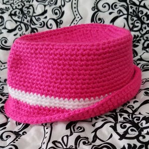 Crochet PATTERN Baby Fedora Hat Baby Hat Pattern Baby Girl's Hat Baby Boy's Hat Pattern image 4