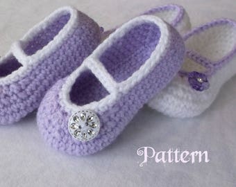 Crochet PATTERN Baby Girl's Booties Sizes 0 - 12 Months Baby Booties Baby Girl Pattern Baby Girl Bootie Pattern Crochet Pattern