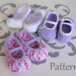 Crochet PATTERN Baby Girl's Booties Sizes 0 12 Months Baby Booties Baby Girl Pattern Baby Girl Bootie Pattern Crochet Pattern image 7