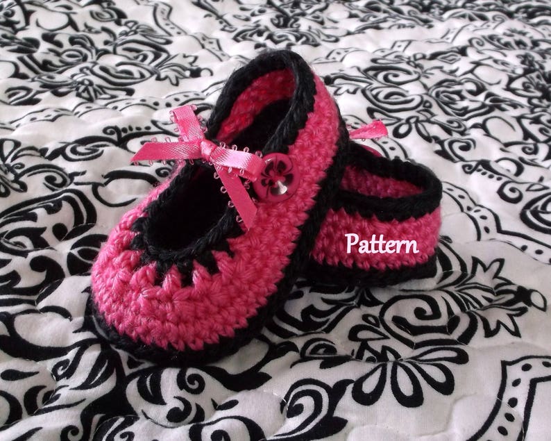 Baby Booties PATTERN Crochet Mary Janes Crochet Pattern Baby Etsy