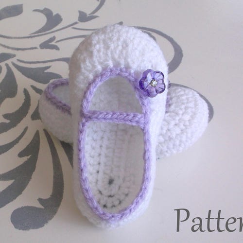 Crochet PATTERN Baby Girl's Booties Sizes 0 12 Months Etsy