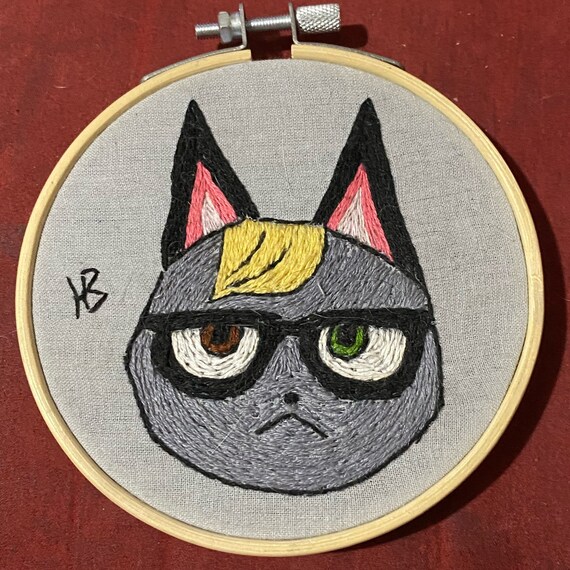 Mixed Media & Collage Raymond cat Woodburned wall hanging Animal