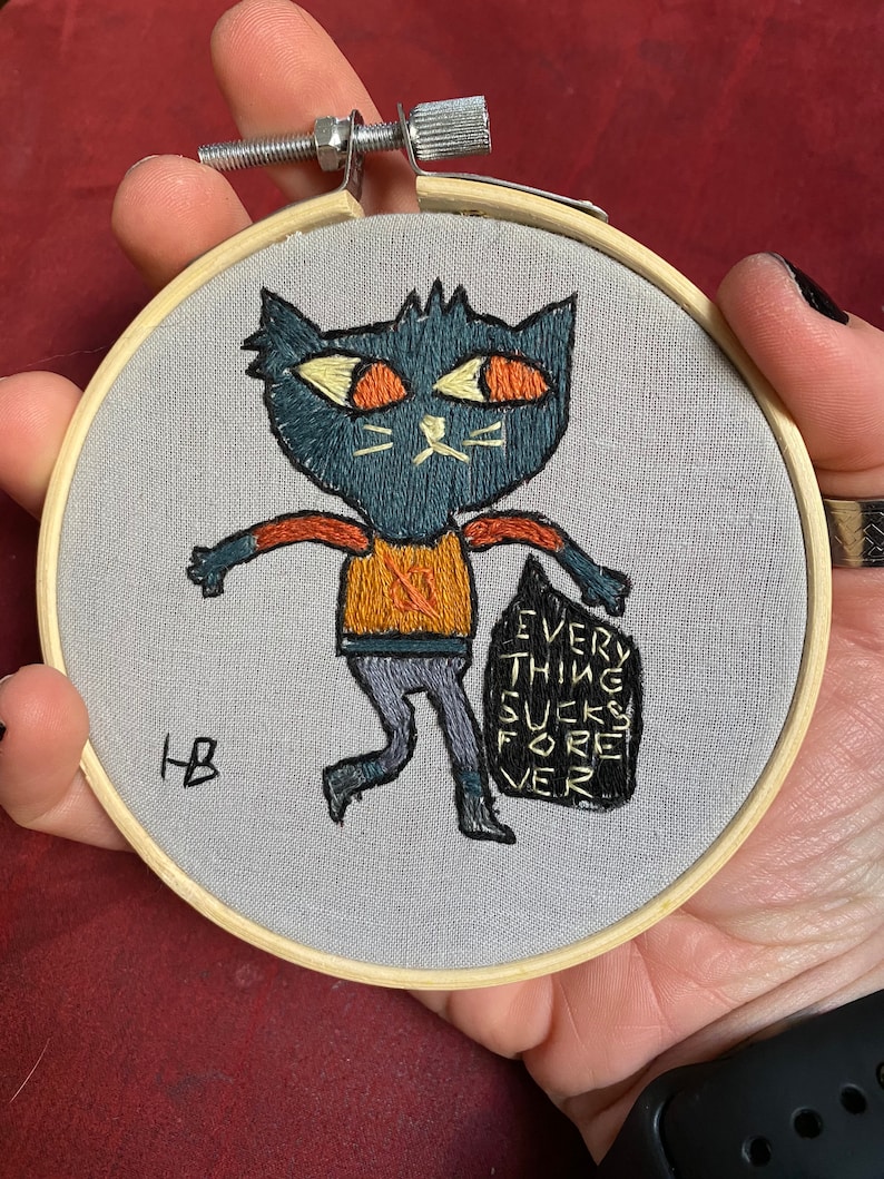 4\u201d Diameter Wall Art Night in the Woods Mae