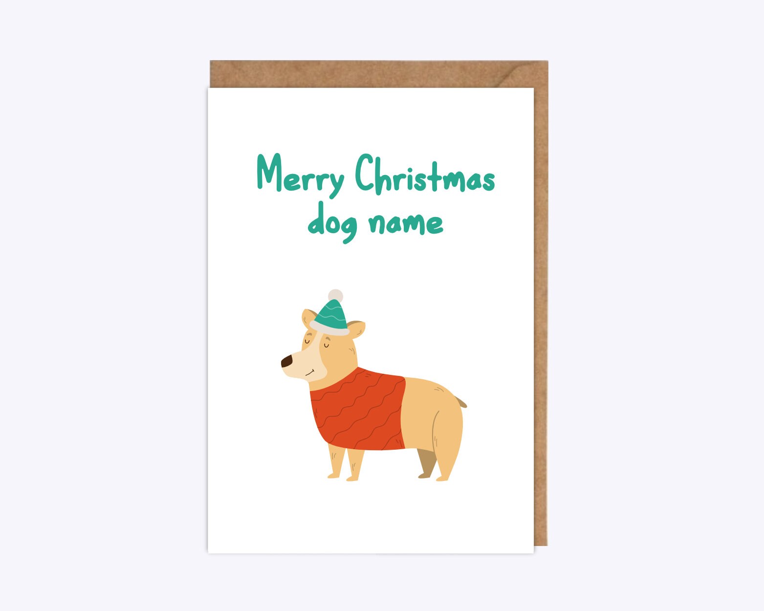 Personalised Christmas Card for Dog Merry Christmas Card Etsy UK