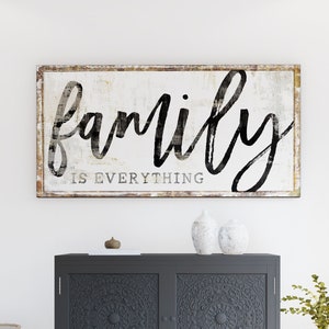 Modern Farmhouse Wall Decor Family is Everything Living Room Sign ...