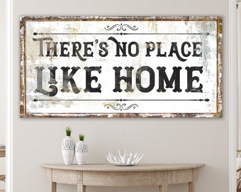 Rustic Wall Decor There's No Place Like Home Sign, Modern Farmhouse Wall Decor Inspirational Sign, Entryway Decor Wizard of Oz Quote Art