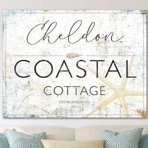 Personalized Beach House Sign Coastal Wall Art Beach House - Etsy