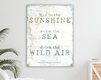 Ocean Cottage Inspirational Quote Art Beach House Decor, Coastal Farmhouse Wall Decor Beach Sign, Rustic Chic Seaside Summer Decor Hanging