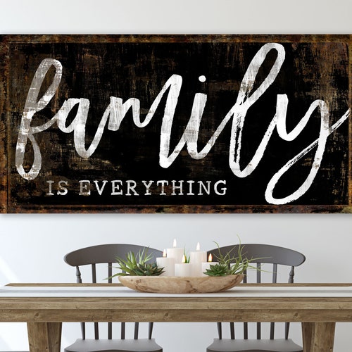 Modern Farmhouse Wall Decor Family is Everything Living Room - Etsy