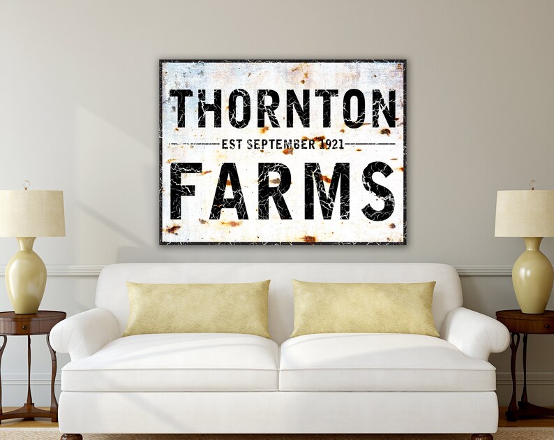 Custom Family Sign Large Rustic Farmhouse Wall Decor Etsy