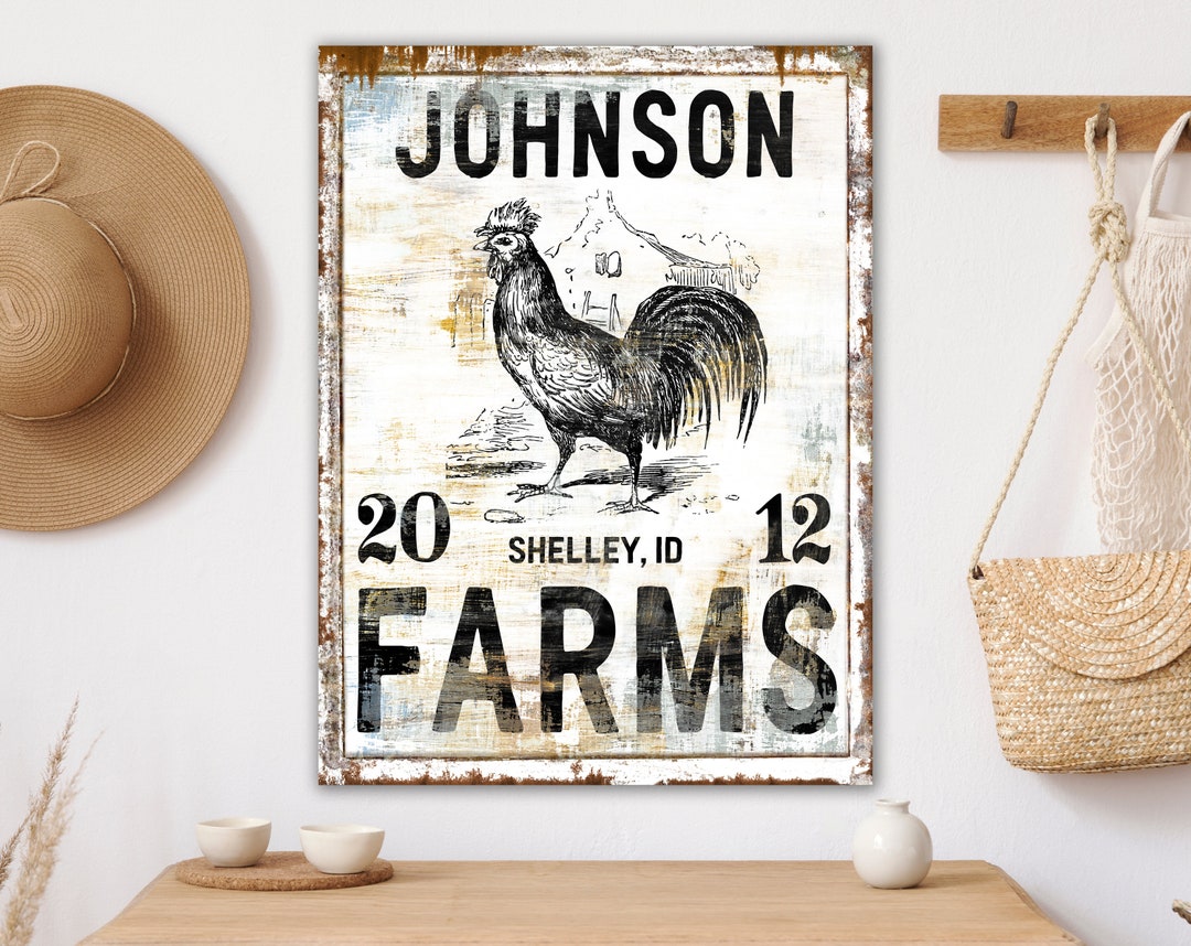 Custom Family Sign Country Decor Rustic Canvas Wall Art - Etsy