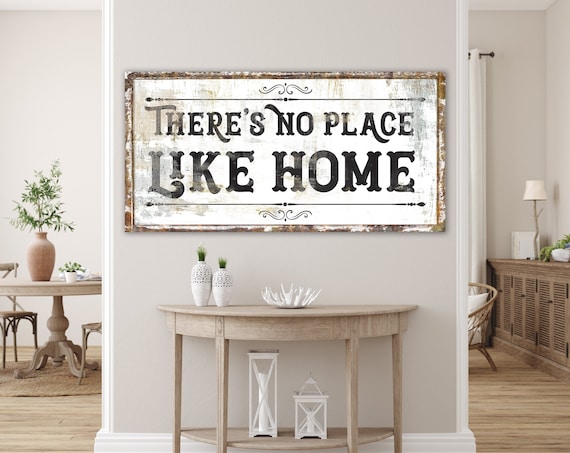 Rustic Wall Decor There\'s No Place Like Home Sign Modern - Etsy