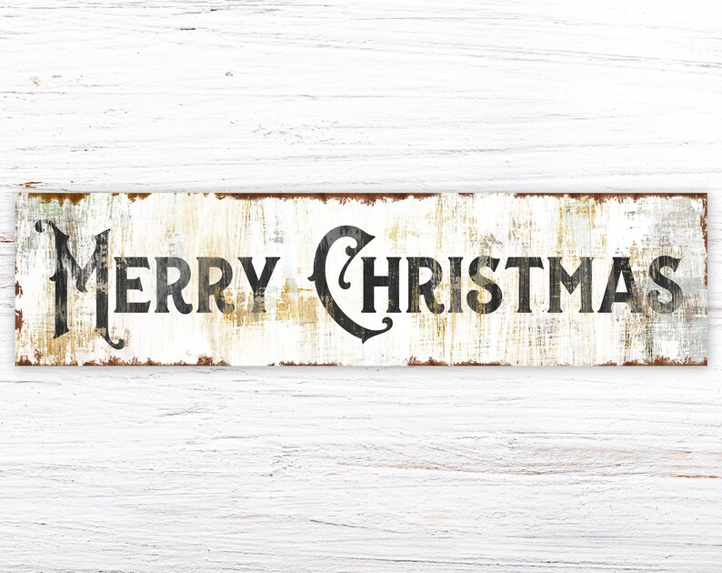 Farmhouse Christmas Wall Decor Rustic Merry Christmas Sign - Etsy
