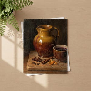 Warm Spices and Stoneware Wall Art, Vintage Style Fall Decor, Autumnal Print, Still Life Artwork, Kitchen Wall Decor, Art Print or Canvas image 5