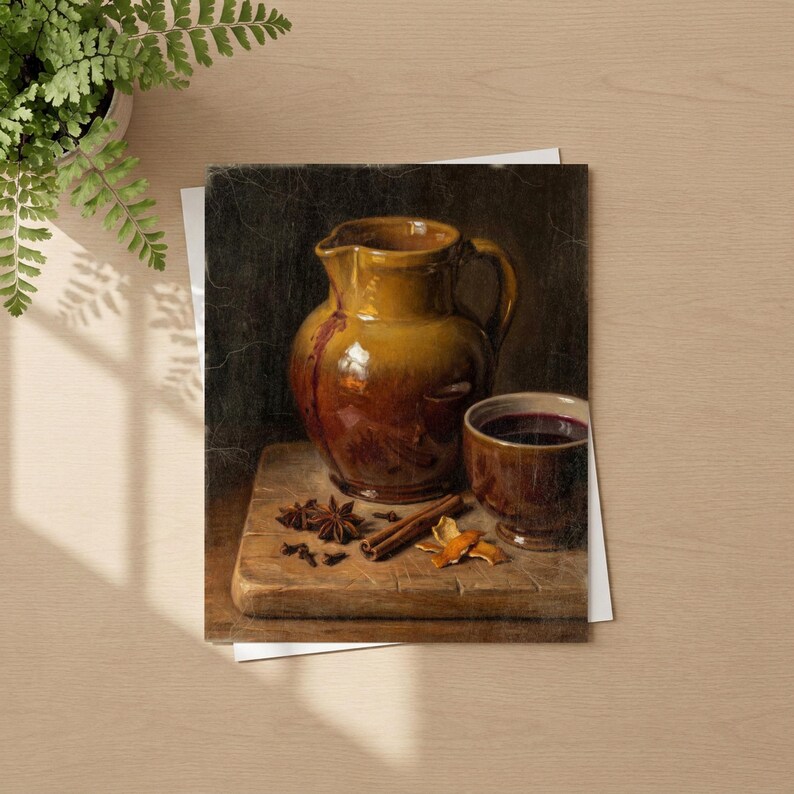 Warm Spices and Stoneware Wall Art, Vintage Style Fall Decor, Autumnal Print, Still Life Artwork, Kitchen Wall Decor, Art Print or Canvas image 5