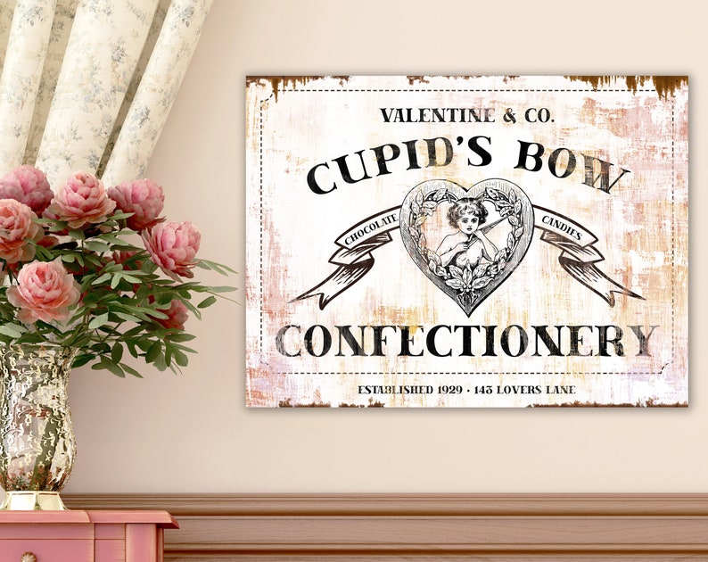 Modern Farmhouse Valentine's Day Decor Cupid Confectionery Etsy