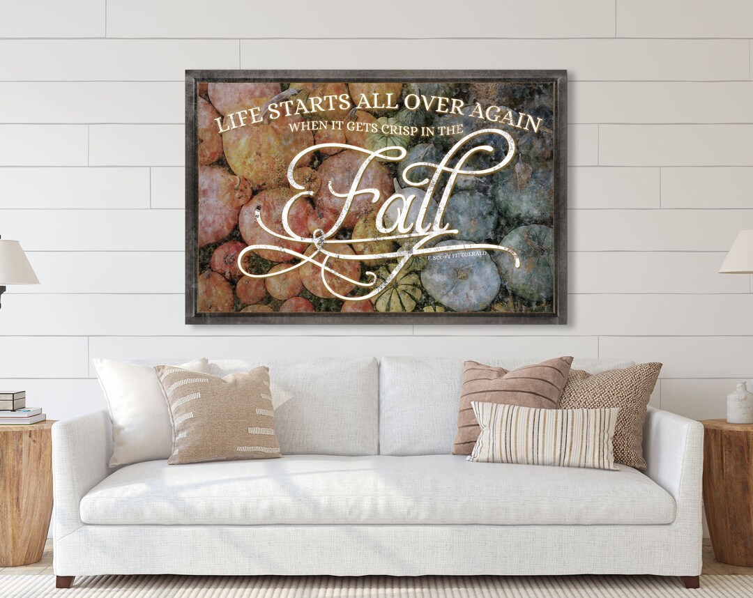 Vintage Farmhouse Style Rustic Fall Decor Inspirational Quote Colorful ...