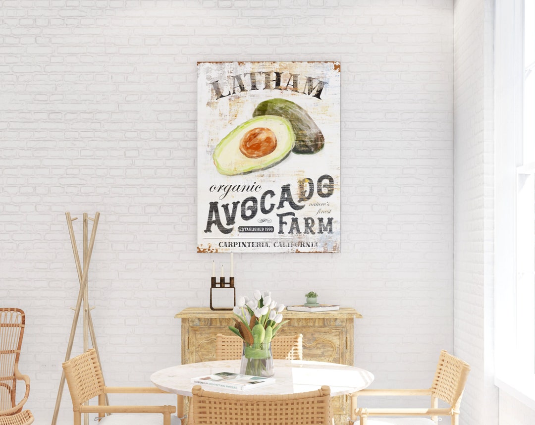 Personalized Family Kitchen Wall Decor Custom Family Avocado Etsy