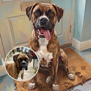 Cheeky Custom Dog Portrait from Your Photo, Cottage Mudroom Canvas Print, Dog Canvas Wall Art, Muddy Paws Art, Vintage Farmhouse Decor