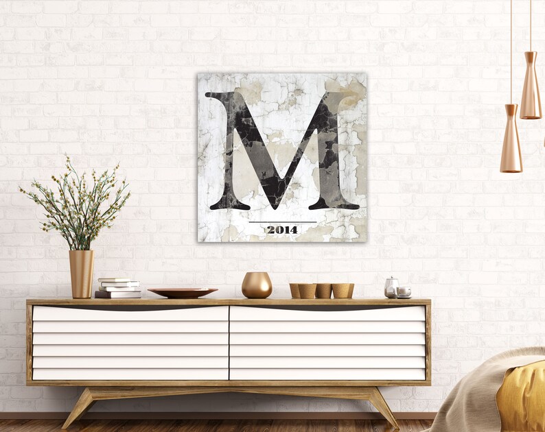 Home Decor Wall Art Modern Farmhouse Decor, Personalized Gifts Last Name Sign, Shabby Chic Wall Decor, Large Living Room Industrial Decor image 2