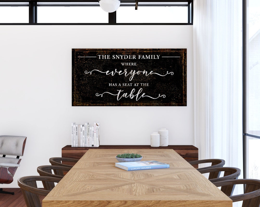 Rustic Dining Room Wall Decor Everyone Has a Seat at the Table