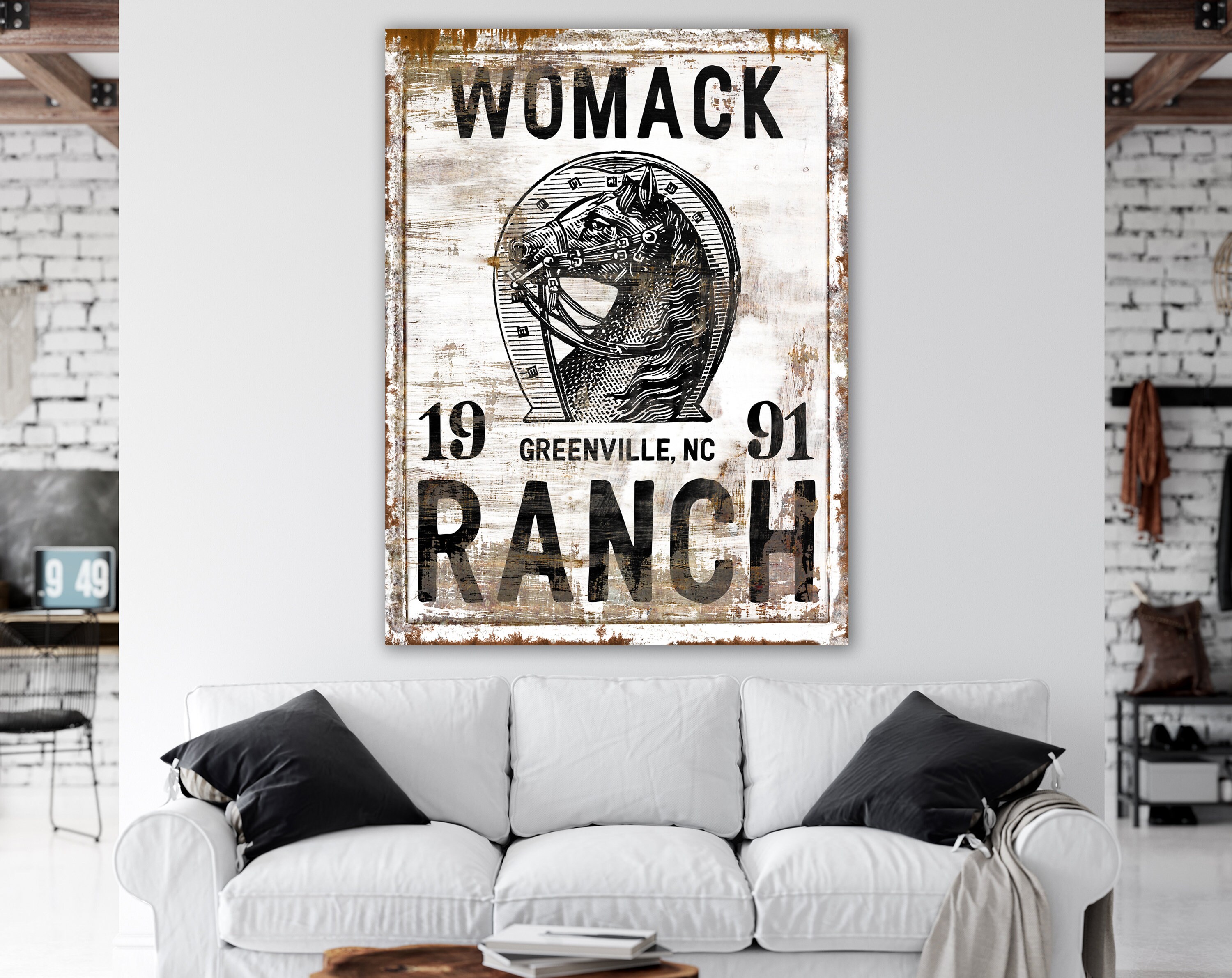 Rustic Western Wall Decor Horse Art Personalized Ranch Farm Etsy