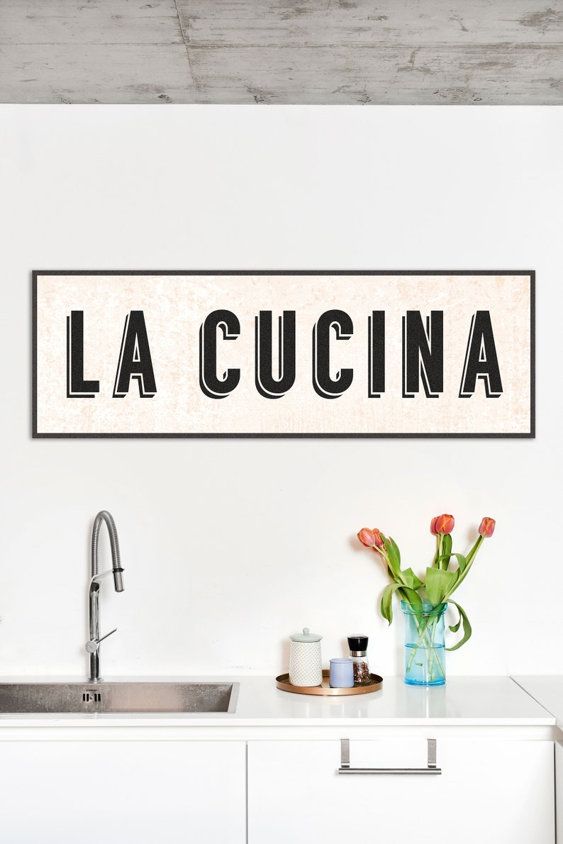 Italian Wall Art Italian Kitchen Decor La Cucina Rustic | Etsy