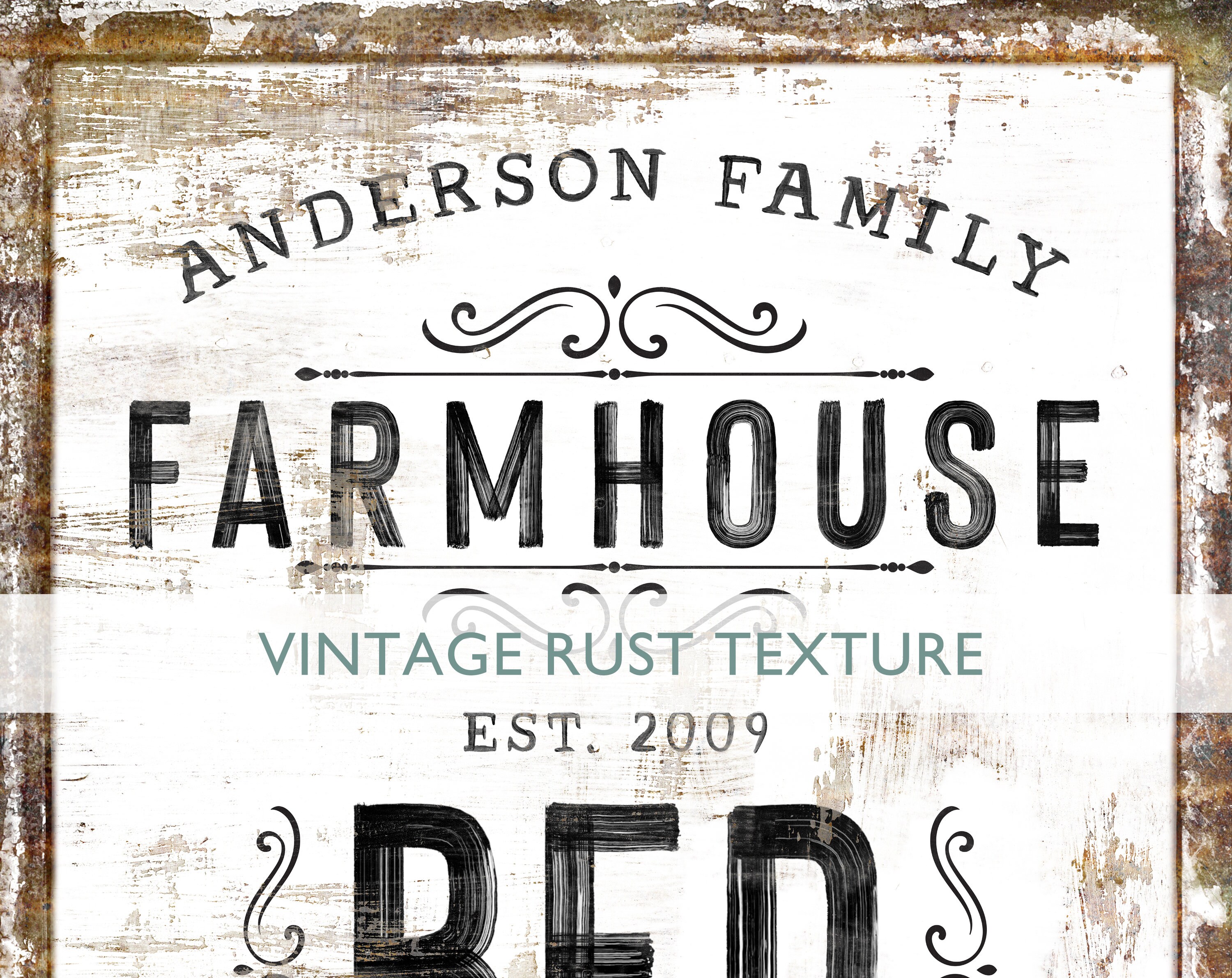 Custom Bed & Breakfast Family Name Sign Vintage Wall Art Etsy