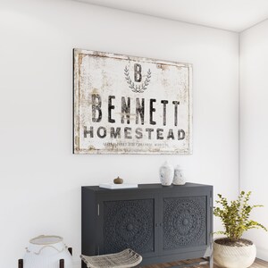 Custom Family Name Sign, Modern Vintage Decor, Large Rustic Wall Decor, Farmhouse Wall Decor ...