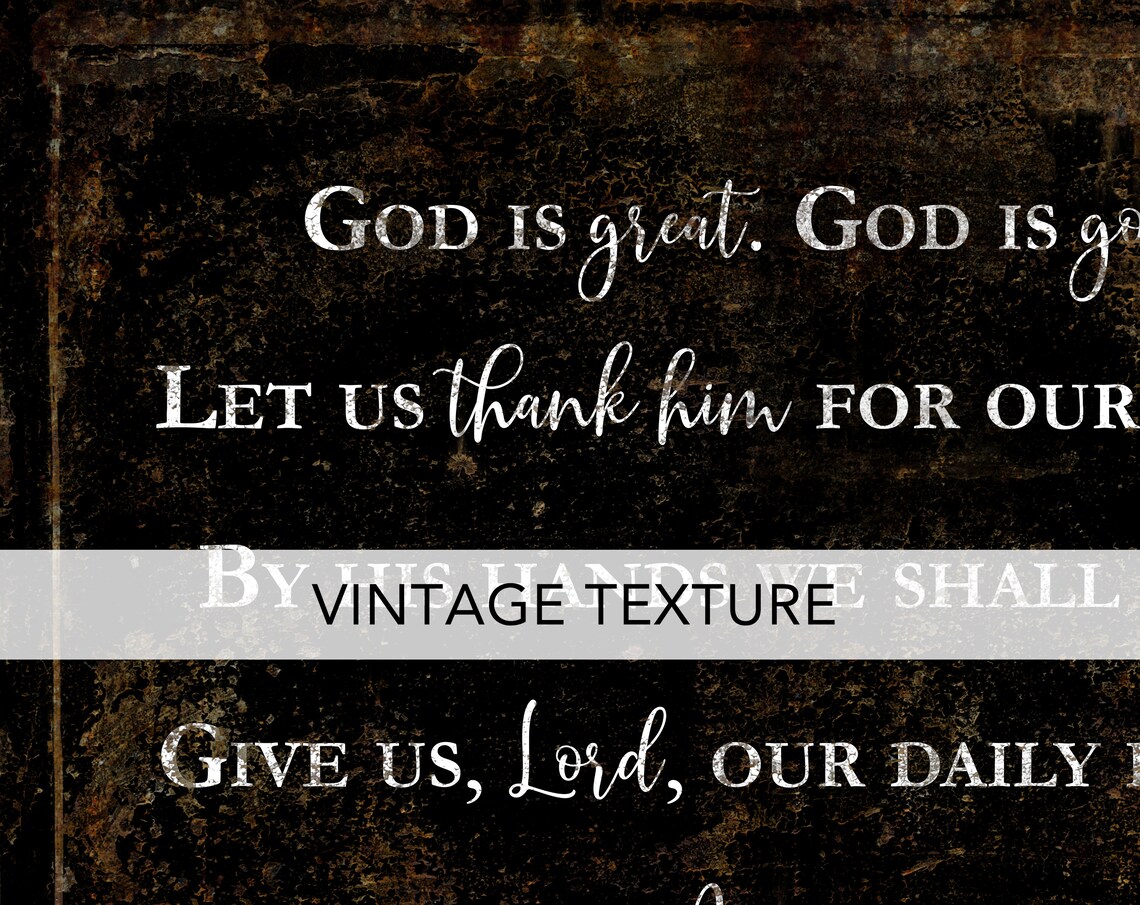 God is Great God is Good Blessing Prayer Art Modern Farmhouse | Etsy