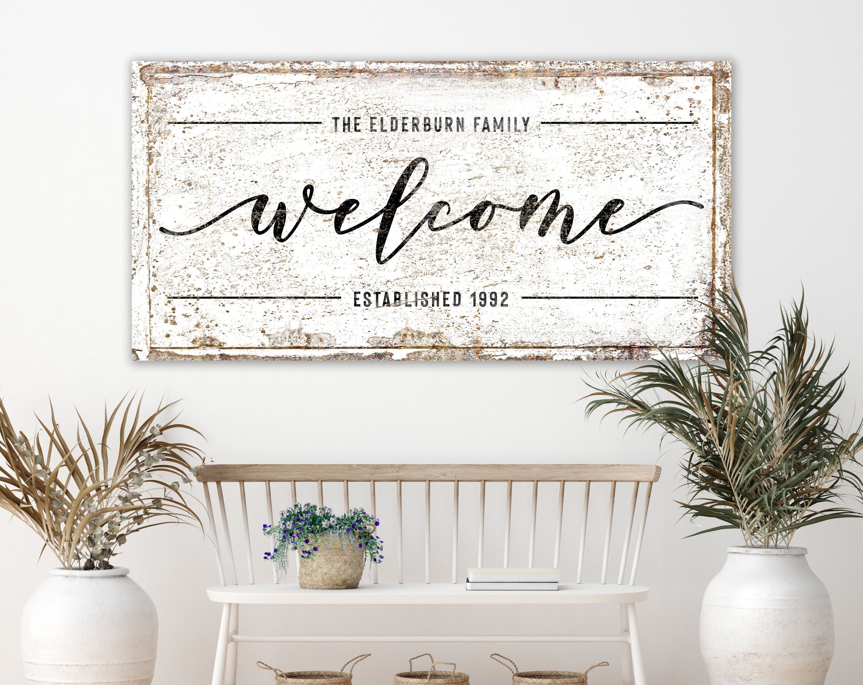 Family Wall Decor for Living Room Kitchen Decorations Wall Rustic Farmhouse Sign