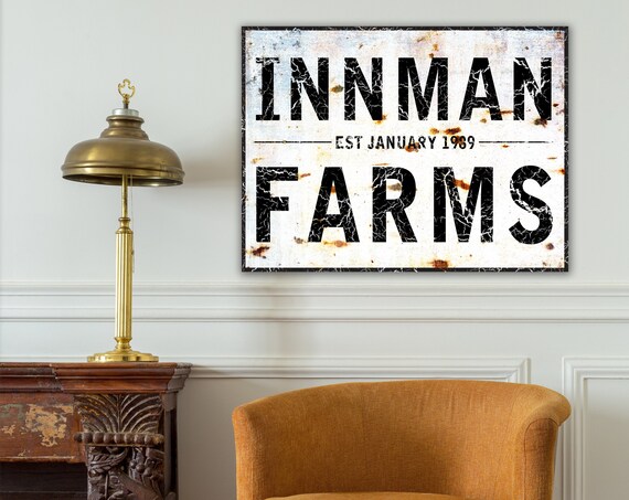 Custom Family Sign Large Rustic Farmhouse Wall Decor Etsy