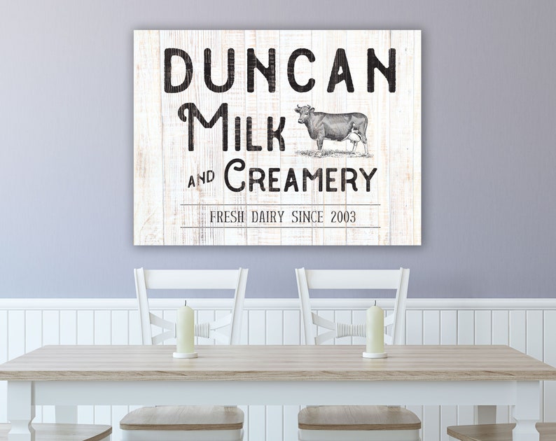 Vintage Casa De Campo Decoracion De La Pared Leche Etsy